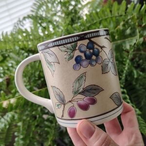 Floral and Fruit Ceramic Mug